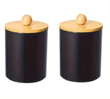 Alloy Swab Storage Container Bamboo Lid Storage Containers Household Storage Containers