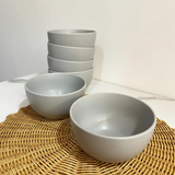 6 pcs Elegant Light Grey Bowls Bowls Bowls