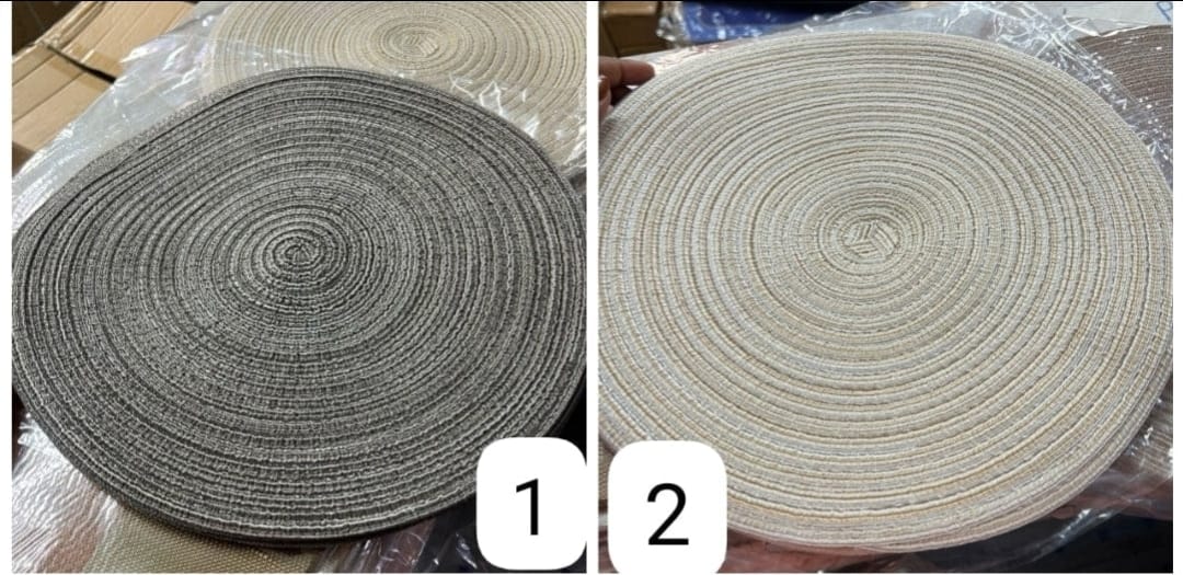 6pcs Elegant Round Woven Placemats Durable and Washable
