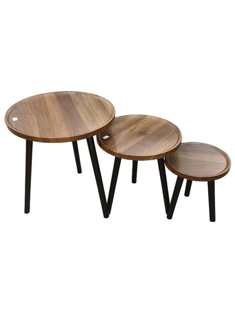 High Quality 3 in 1 Wooden Table Set Nesting Side Tables for Living Room or Bedroom
