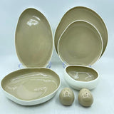 Dinner Set For Six 27 Piece Elegant European double glazed Porcelain Dinner set Kitchen & Dining Dinnerware Sets