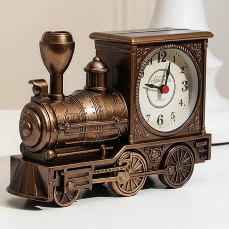 Retro Locomotive Alarm Clock Vintage Train Design