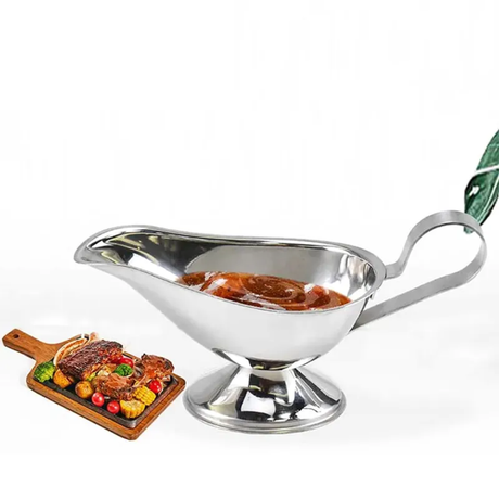 Sunnex Gravy Boat 460ml Stainless Steel Server for Sauces and Gravies- Furaha Finds Kenya