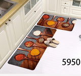 2-Piece Big Size Kitchen Mats Super Antislip Rubber Bottom (45x120cm + 45x80cm)- Furaha Finds Kenya