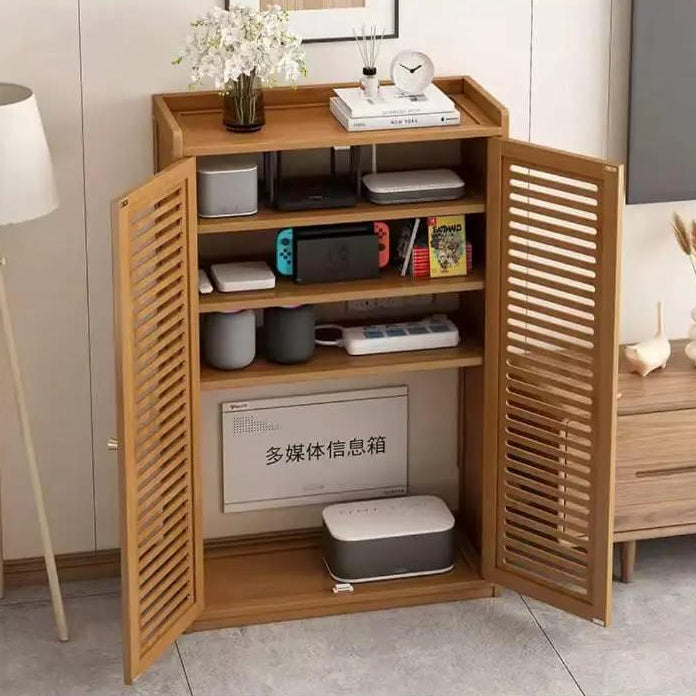 2-Door Bamboo Storage Cabinet Storage cabinet Storage Cabinets