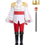 Professional Children’s King Cosplay Costume with Cloak, Crown, and Accessories