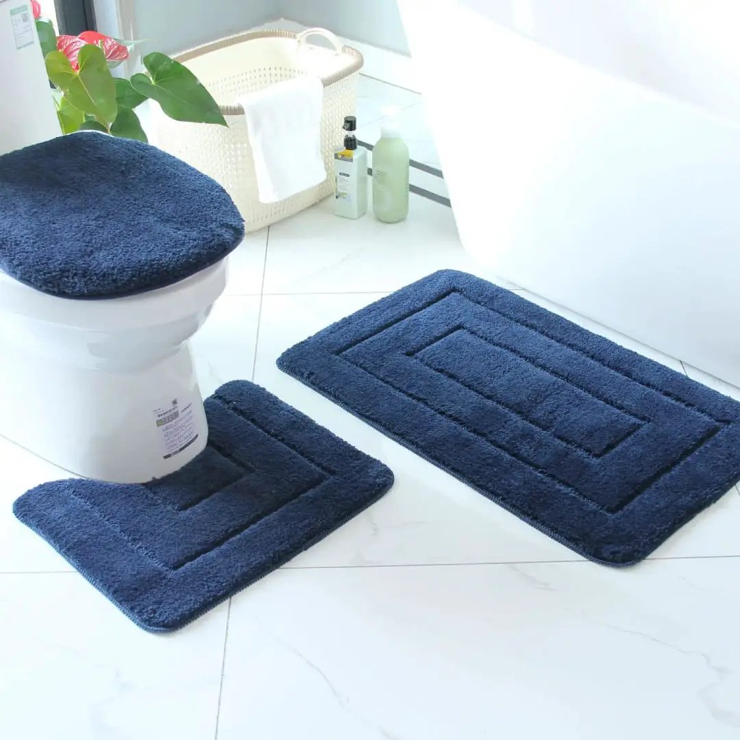 3 Piece Bathroom Mat Set Bathroom Mats Bath Mats & Rugs