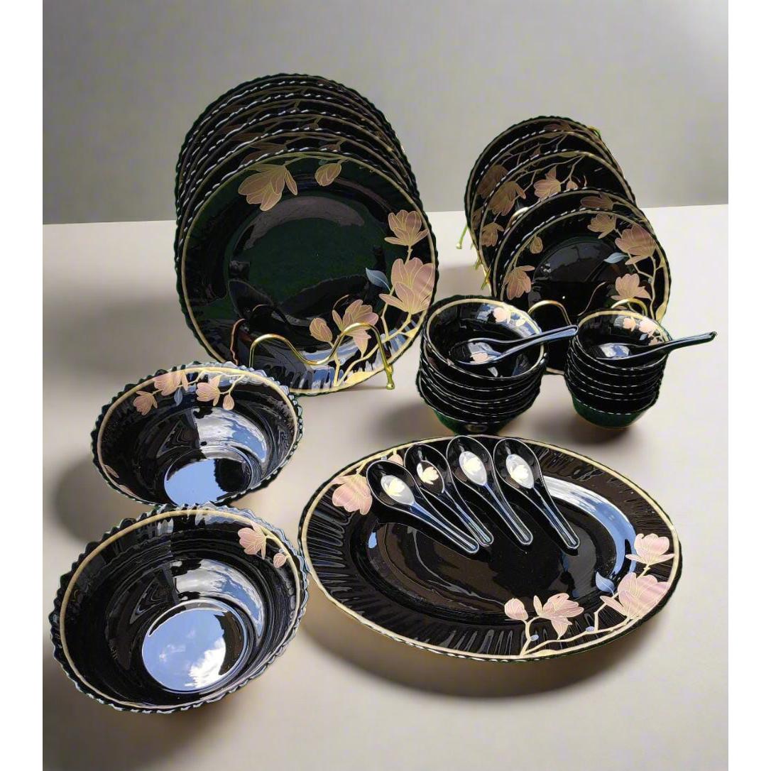 33-Piece Elegant Dinner Set Perfect for Family & Formal Dining with Plates, Bowls, Serving Bowls, and Spoons- Furaha Finds Kenya
