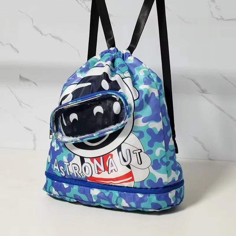 Kids Swimming Bag with Goggles Slot & Shoe Compartment Back to school School Backpacks