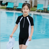 Girls Short Sleeve One-Piece Swimsuit Swim wear Swimwear