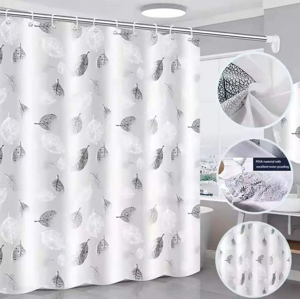 Waterproof PEVA Shower Curtain With Hooks Bathroom Accessories Shower Curtains