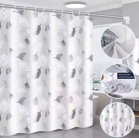 Waterproof PEVA Shower Curtain With Hooks Bathroom Accessories Shower Curtains