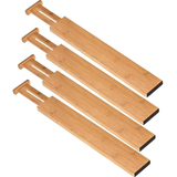 Expandable Bamboo Drawer Dividers – Set of 4 Adjustable Organizers- Furaha Finds Kenya