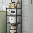 4 Layers Multipurpose Storage Rack - Black Metal Storage Cabinets & Lockers