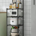 4 Layers Multipurpose Storage Rack - Black Metal Storage Cabinets & Lockers