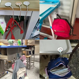 Furaha Finds custom logo metal folding bag holder with cartoon pattern desk side hook stylish compact and perfect for handbags at home office or on the go

