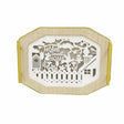 Nordic Decorative Rectangular Serving Trays Set of 2 Wood and Glass Decorative trays Serving Trays
