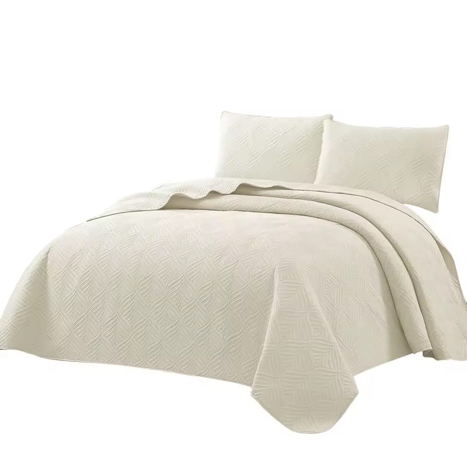 High Quality Ultrasonic Bedspread Set with 2 Pillow Cases Size 6x7