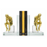 Gold Thinker Mirrored Bookends Bookend Bookends