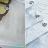 Shower Curtains with Hooks 180x200cm Waterproof PEVA Bathroom Curtain