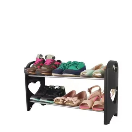 50 Pairs Folding Stackable Plastic Shoe Rack 10 Tier DIY Shoe Organizer