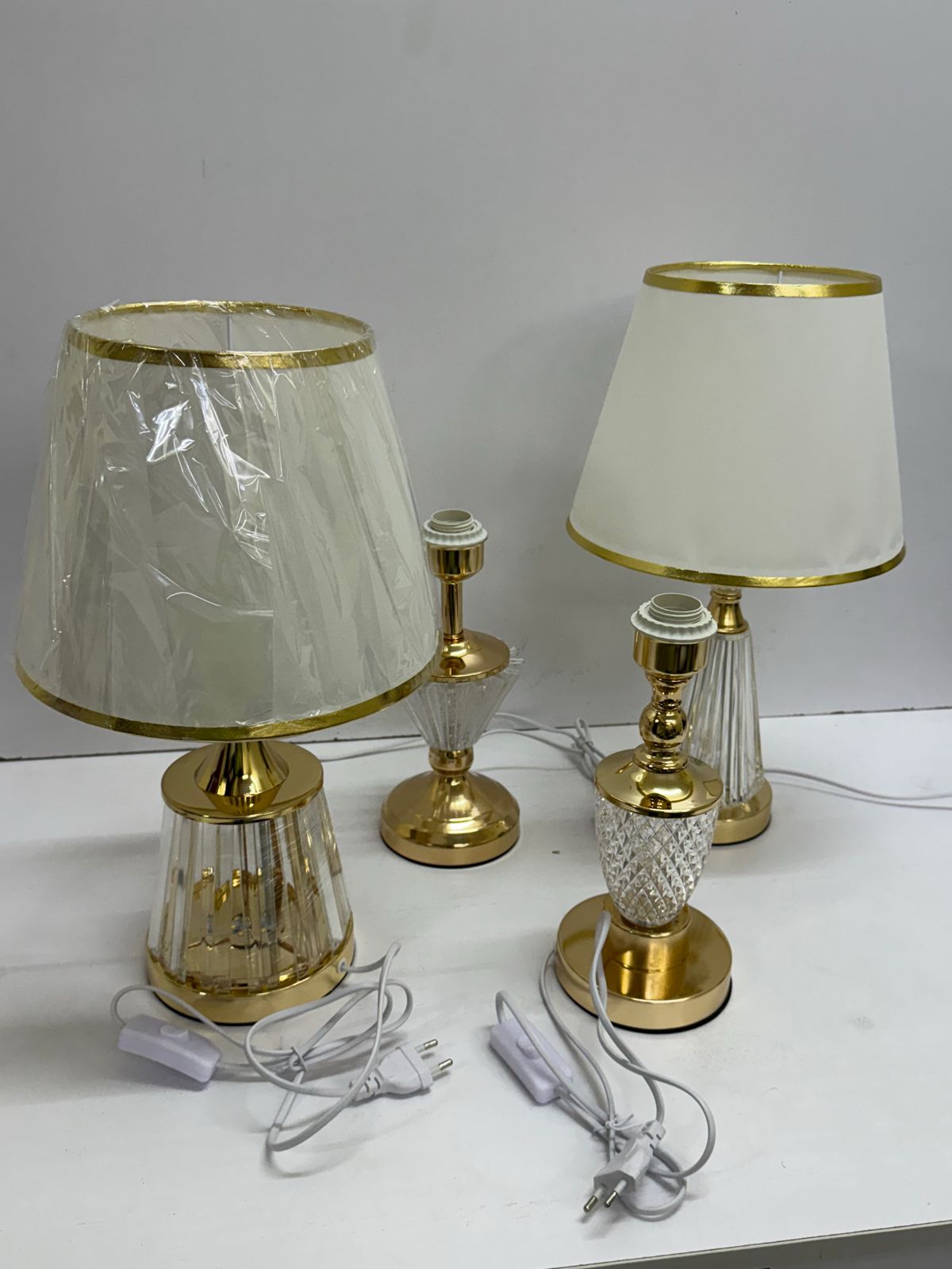 Crystal Luxury Table Lamp – Assorted Base Styles with Matching Shade
