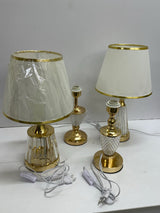 Crystal Luxury Table Lamp – Assorted Base Styles with Matching Shade