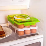 32-Egg Plastic Storage Tray – Durable Stackable Egg Holder