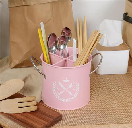 Alloy Cutlery Holder with Partition Rust Resistant Kitchen Organizer- Furaha Finds Kenya