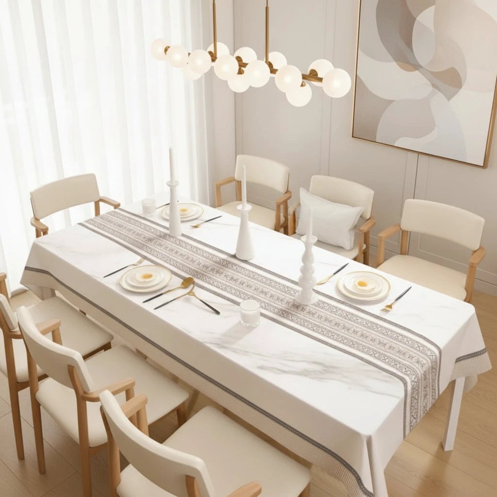 Nordic Style PVC Table Cloth Oil and Waterproof 170x120cm Table cloth Tablecloths