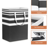 Collapsible Large Capacity Laundry Basket with Steel Handle Foldable Storage Solution for Home