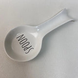 Elegant White Ceramic Spoon Rest- Furaha Finds Kenya