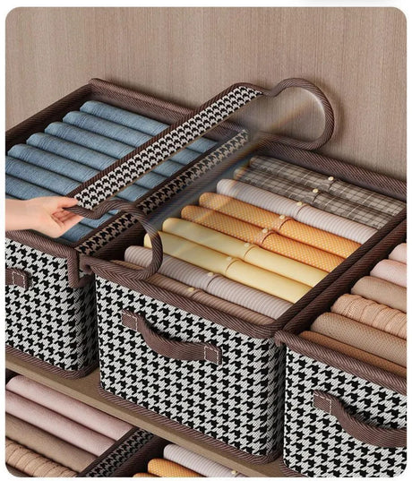 9 Grid Multipurpose Organizer with Cover Foldable Non Woven Fabric Storage Box 50x32x30cm- Furaha Finds Kenya