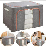 100L Zipped Storage Box Wardrobe Organizer with Transparent Window