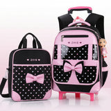 2 in 1 Kids Trolley School Backpack Set Trolley backpack Backpacks