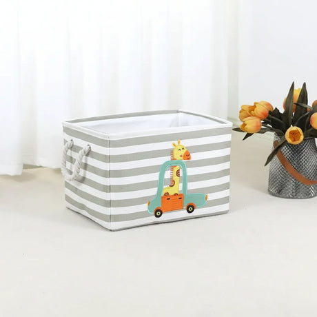 Cartoon Embroidered Storage Basket Storage basket Household Storage Baskets
