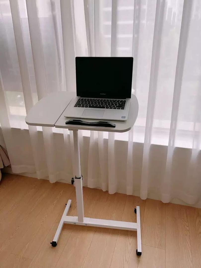 Adjustable Overbed Laptop Table with Wheels Rolling Multi-Purpose Bedside Desk- Furaha Finds Kenya