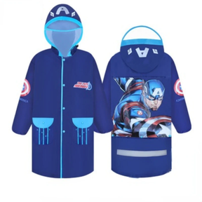 Kids Disney Cartoon Themed Raincoats with Hood and Expandable Backpack Space Uncategorized