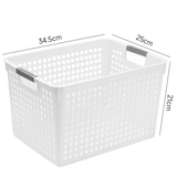 Multipurpose Storage Baskets | 30x12x15 cm | White & Black