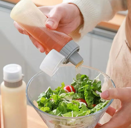 350ml 5-Hole Condiment Squeeze Bottle Clear Sauce Dispenser for Ketchup, Mustard- Furaha Finds Kenya