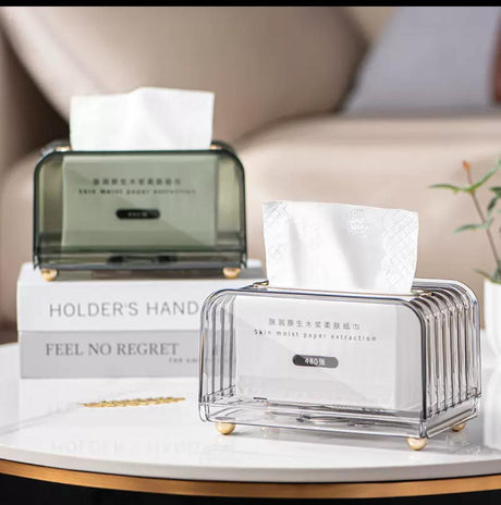 Luxury Clear Serviette Holder Elegant Acrylic Napkin Dispenser.- Furaha Finds Kenya