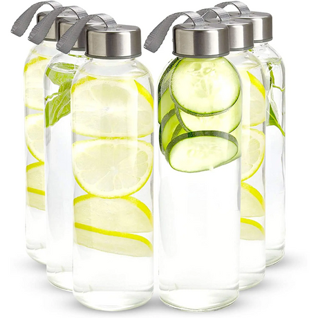 Glass Bottle Reusable Clear Bottle for Water, Juice, or Storage Now Available- Furaha Finds Kenya