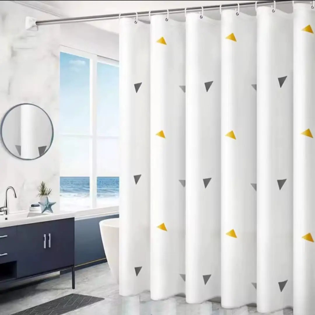 Waterproof PEVA Shower Curtain With Hooks Bathroom Accessories Shower Curtains