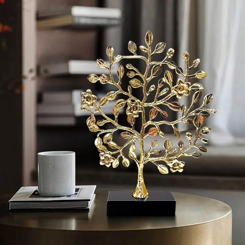 Gold Fortune Tree Decor Decor Sculptures & Statues