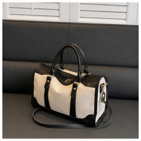 Waterproof Travel Duffle Bag Vintage PU Leather For Weekend Hand Bag Duffel Bags