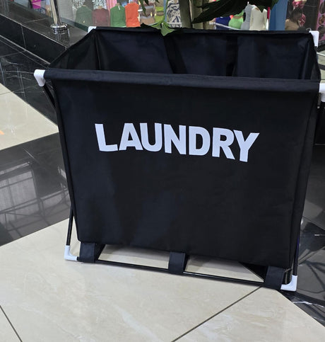Foldable Laundry Basket Oxford Cloth with Aluminium Frame