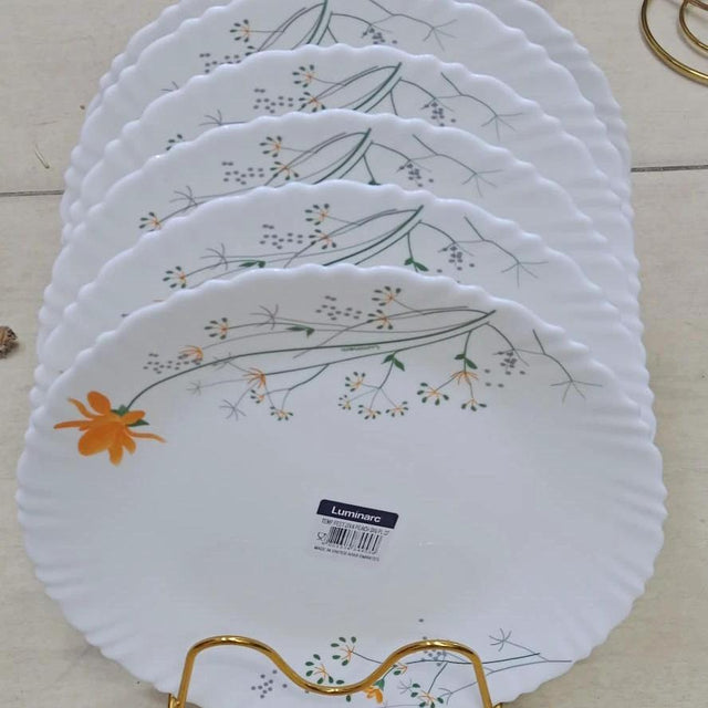 Luminarc Ziva Peach Dinner Plates – 27cm Tempered Glass Set of 6 Dinner set Plates