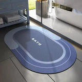 Oval Absorbent Bathroom Mat Bath Mats & Rugs Bath Mats & Rugs