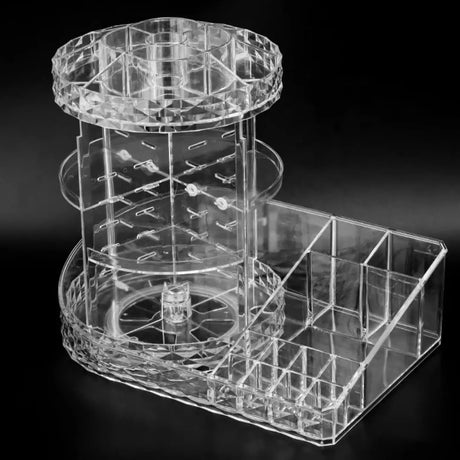 Diamond Pattern Rotating Acrylic Cosmetics Storage Box Clothing & Closet Storage