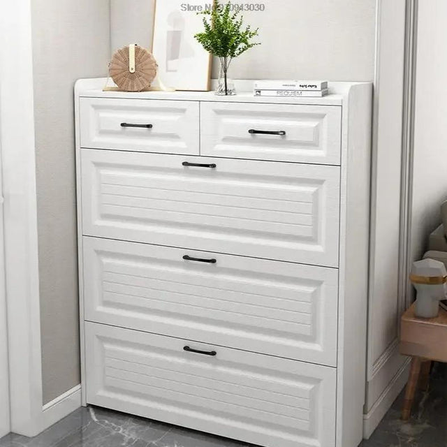 Bucket Flip Shoe Cabinet Space Saving Multi Layer Shoe Storage